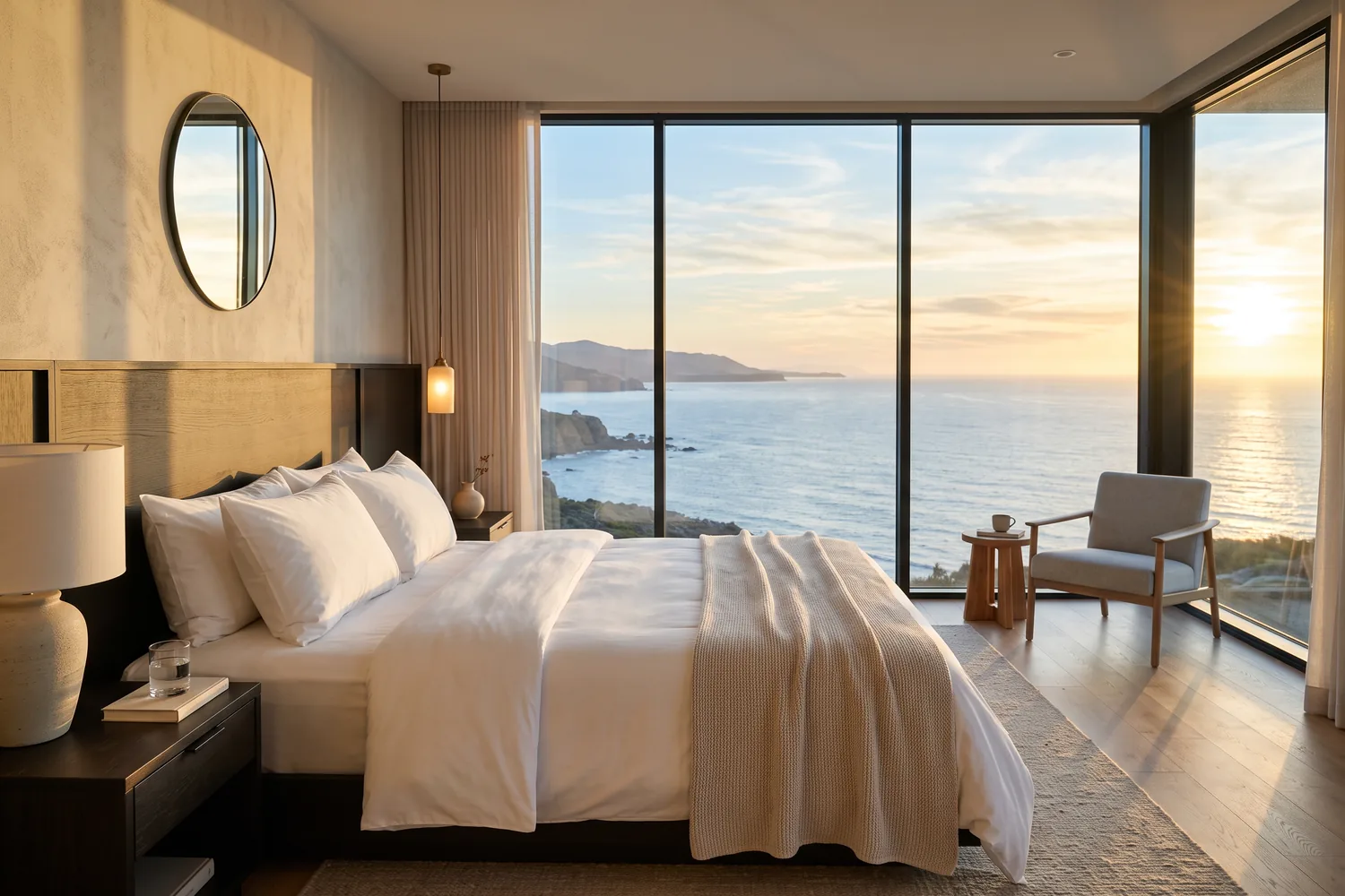 Quarto de hotel com vista para o mar, imagem ilustrativa