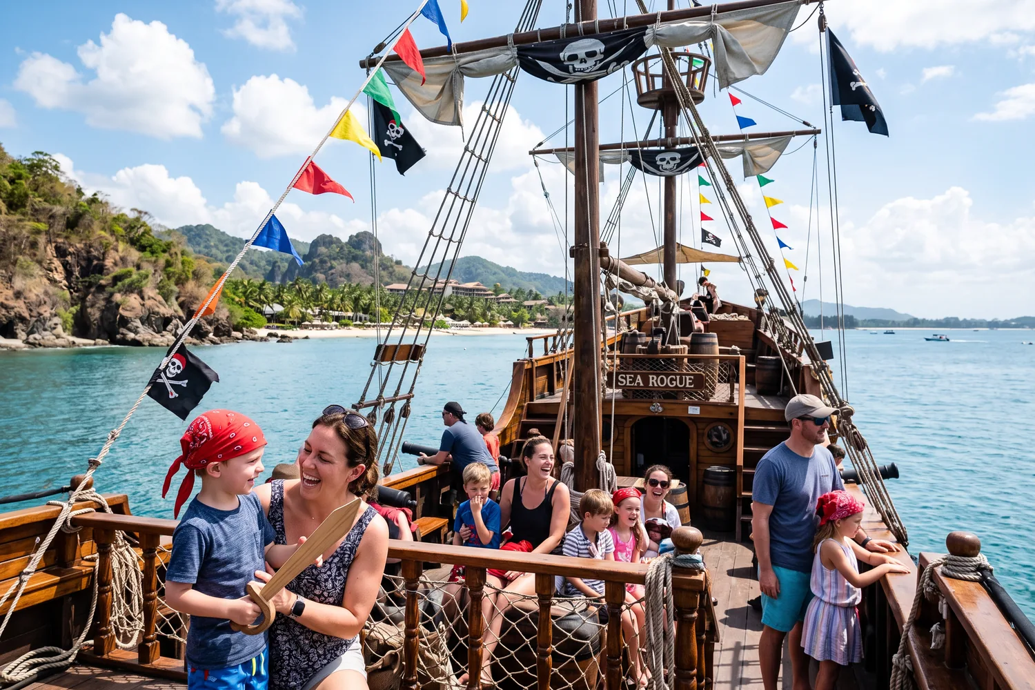 Passeio de barco tematico pirata, imagem ilustrativa